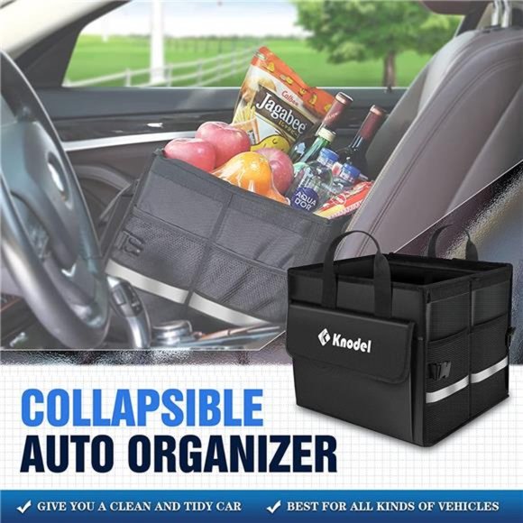 Car Trunk Organizer with Lid, Collapsible Car Trunk Storage Organizer - Picture 4 of 6